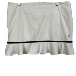 4 All Jofit Skort Women 12 White Tennis Golf Stretch Ruffle Hem Skirt Pickleball
